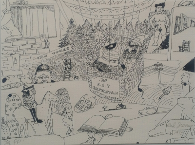 Red GROOMS - Stockholm print, 1973 - Sérigraphie signée justifiée au crayon 2