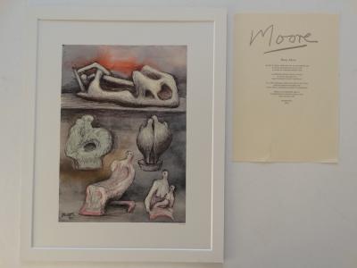 Henry Moore - Composition, 1983, Lithographie 2