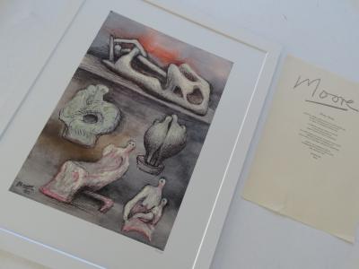 Henry Moore - Composition, 1983, Lithographie 2