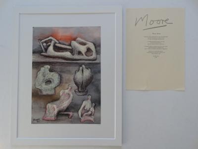 Henry Moore - Composition, 1983, Lithographie 2