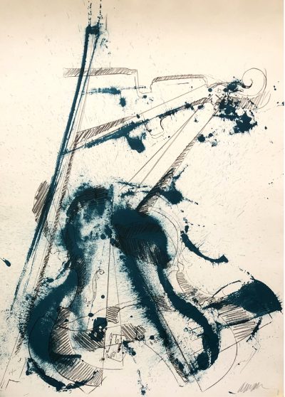 ARMAN - Colère de Violon I, 1974 - Lithographie originale signée au crayon 2