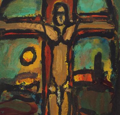 Georges ROUAULT - Crucifixion - Wood engraved and embossed Signed 2