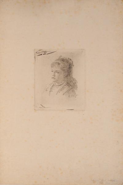 Paul Adolphe RAJON : Portrait féminin - Gravure originale signée 2