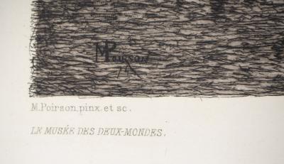 Maurice POIRSON : Le viatique, plage de Normandie - Eau forte originale signée 2