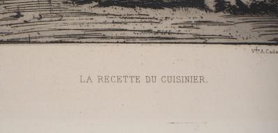 Théodule RIBOT: The cook’s recipe - Original etching 2
