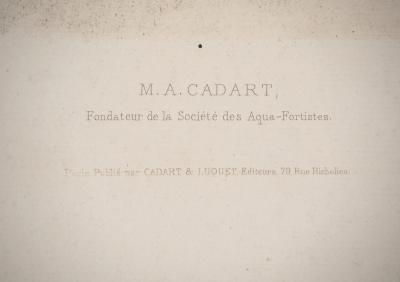 Théodule RIBOT : Portrait de M.A. CADART - Eau forte originale signée 2