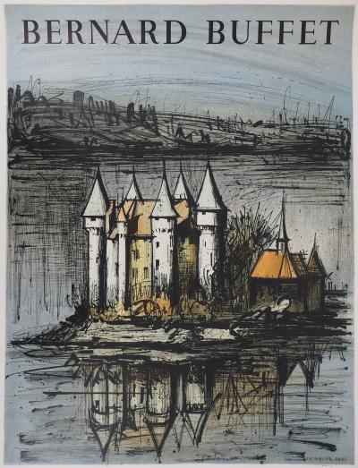 Bernard BUFFET : Le château de Val - Lithographie 2