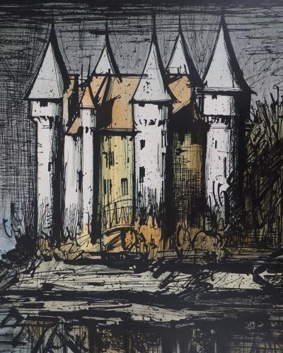 Bernard BUFFET : Le château de Val - Lithographie 2