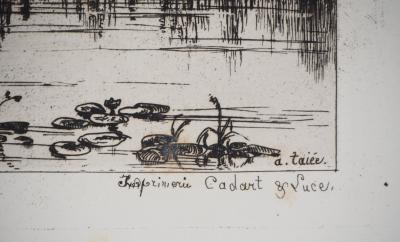 Alfred TAIÉE : Criqueboeuf (Calvados) - Eau forte originale signée 2