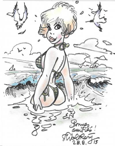 François WALTHERY -  Natacha, 2015 - Dessin original 2