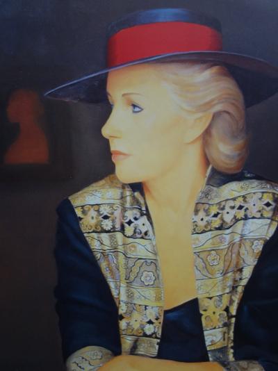 Guy SERADOUR : Femme à l’éventail, 1987 - Affiche d’art 2