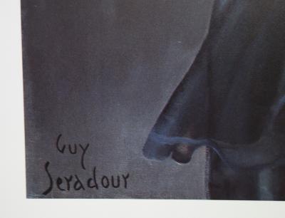 Guy SERADOUR : Femme à l’éventail, 1987 - Affiche d’art 2