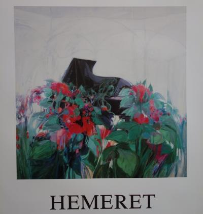 Claude HEMERET : Piano au bouquet, 1988 (affiche d’art) 2