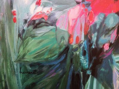 Claude HEMERET : Piano au bouquet, 1988 (affiche d’art) 2