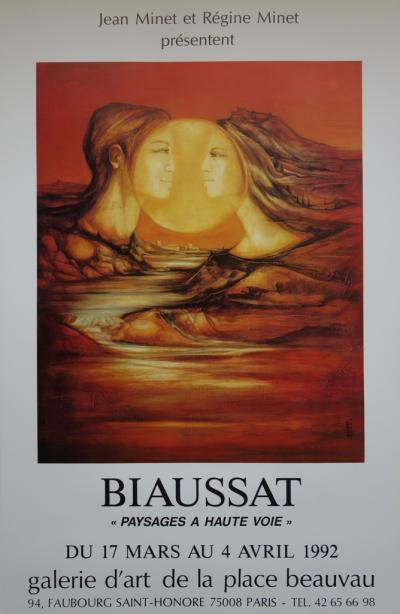 Raymond BIAUSSAT : Paysages à haute voie, 1992 - Affiche 2
