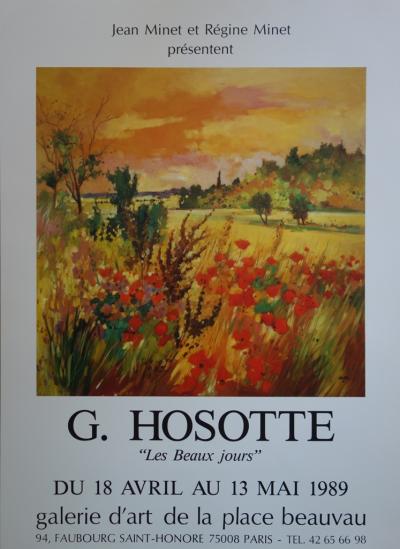 Georges HOSOTTE : Bourgogne, Beaux Jours, 1989, Affiche d’art 2