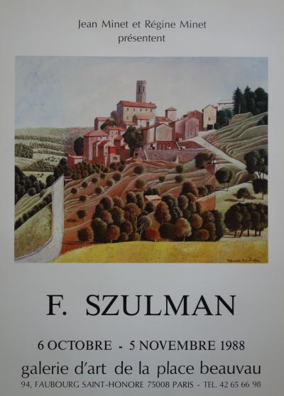François SZULMAN : Village Provencal, 1988 - Affiche 2