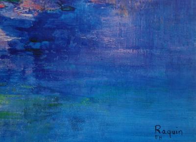 Iris RAQUIN : Monet, Impression Nymphéas, Galerie Beauvau 1991 - Affiche d’art 2