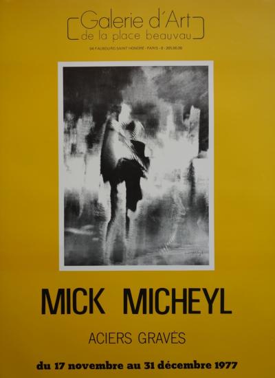 Mick MICHEYL : Chevaux d’acier, Galerie Beauvau, 1991 - Affiche 2