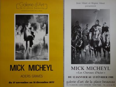 Mick MICHEYL : Chevaux d’acier, Galerie Beauvau, 1991 - Affiche 2