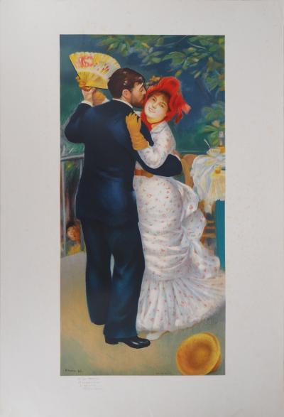 Pierre-Auguste RENOIR (d’après) : Le couple dansant au bal - Lithographie Signée 2