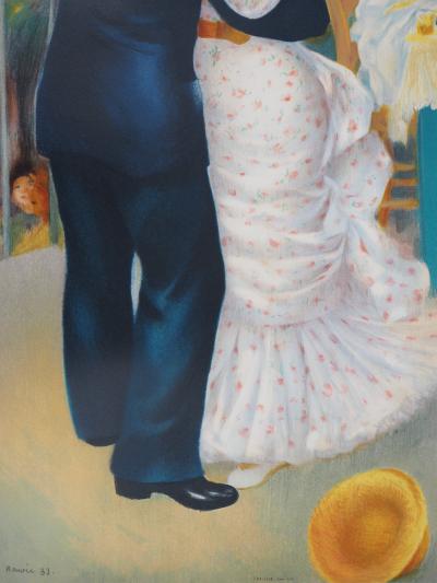 Pierre-Auguste RENOIR (d’après) : Le couple dansant au bal - Lithographie Signée 2