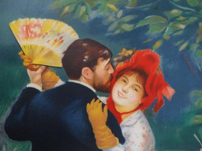 Pierre-Auguste RENOIR (d’après) : Le couple dansant au bal - Lithographie Signée 2