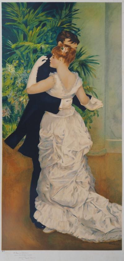 Pierre-Auguste RENOIR (d’après) : Danse dans la ville - Lithographie Signée 2