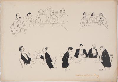 SEM : Réveillon au café de Paris - Lithographie originale signée 2