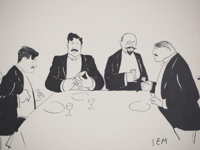 SEM : Réveillon au café de Paris - Lithographie originale signée 2