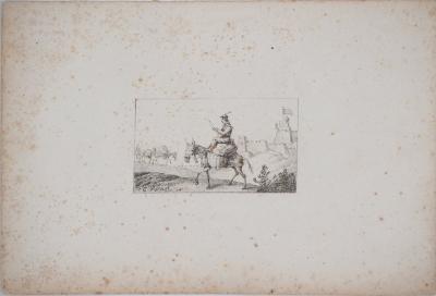 Charles-Antoine VERNET : Croquis de chevaux - Quatre lithographies originales signées 2