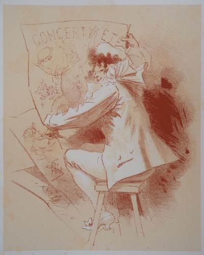 Jules CHERET - Joyeux artiste, 1895 - Lithographie originale signée 2
