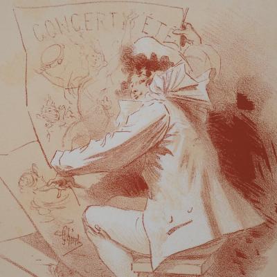 Jules CHERET - Joyeux artiste, 1895 - Lithographie originale signée 2