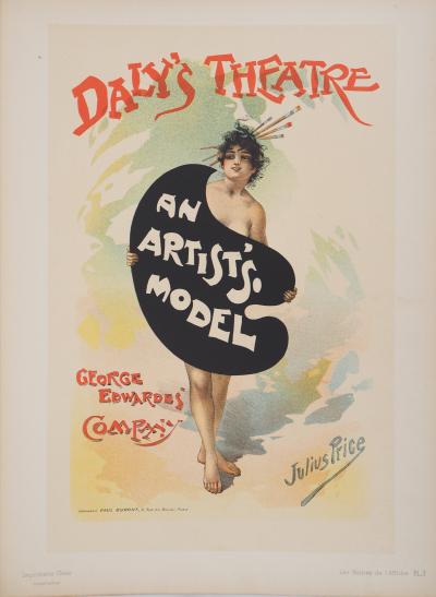Julius Mendes Price : Modèle de l’artiste, 1895 - Lithographie originale signée 2