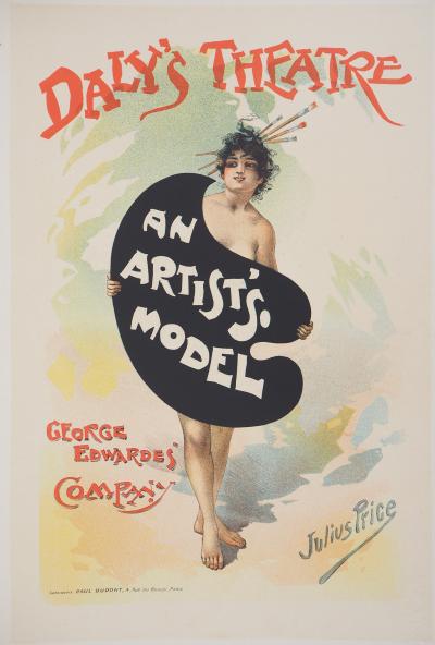 Julius Mendes Price : Modèle de l’artiste, 1895 - Lithographie originale signée 2