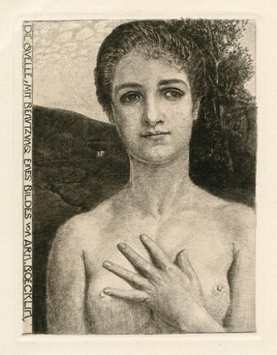 Max Klinger - La source d’après un tableau de Bocklin, 1889 - Gravure 2