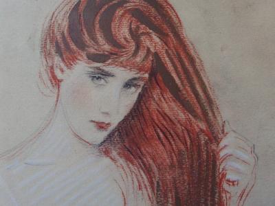 Paul César HELLEU - Femme rousse - Lithographie signée 2