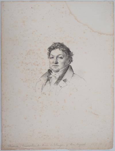 Léon COGNIET : Portrait de Charles Thévenin - Lithographie 2
