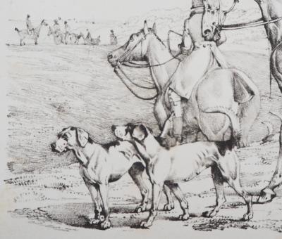 H. ALKEN : La chasse à cour - Lithographie 2