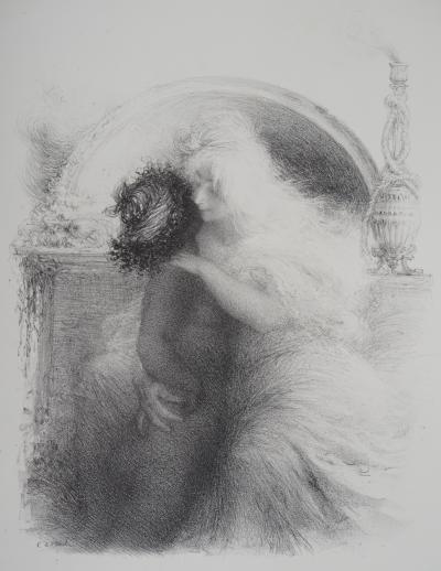 Charles LÉANDRE : Tendresse - Lithographie Originale Signée 2