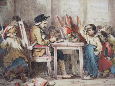 Nicolas Toussaint CHARLET : Le mal de tête - Lithographie signée 2