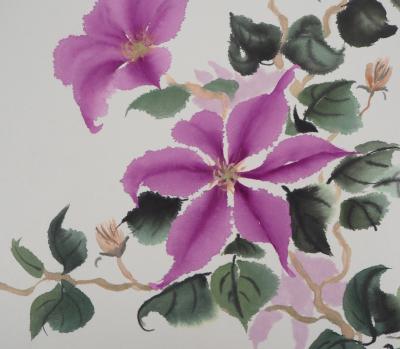 Diana COOK : Composition florale - Dessin à l’aquarelle Signé 2