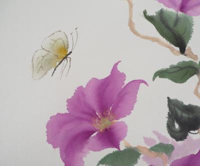 Diana COOK : Composition florale - Dessin à l’aquarelle Signé 2