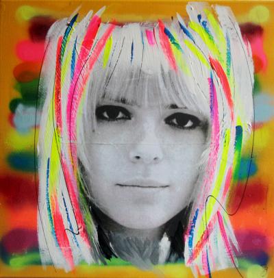 PyB - France Gall - Technique mixte sur toile 2