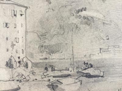 Frédéric HOUBRON - Port de Menton - Dessin au crayon 2