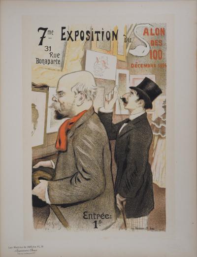 Frédéric-Auguste CAZALS - 7ème Exposition du Salon des Cent, 1895 - Lithographie originale signée 2