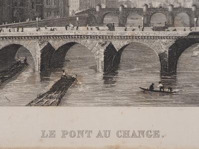 ROUARGUE frères : Paris, Le pont au change - Gravure 2