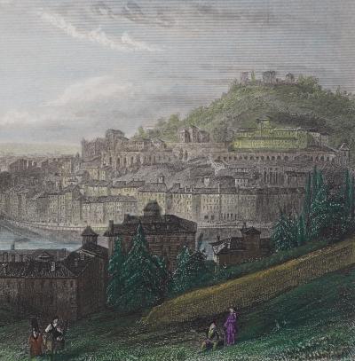 ROUARGUE frères : Vieux Lyon et Quais du Rhone - Gravure 2