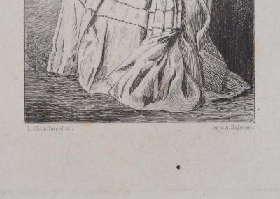 Léon GAUCHEREL : Portrait de Sarah Bernhardt - Gravure 2