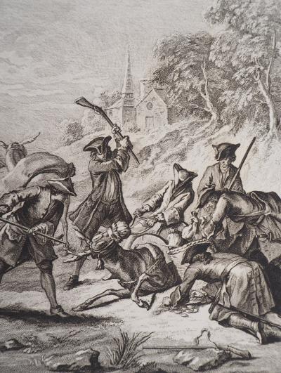 Jean-Baptiste OUDRY (d’après) : Les deux mulets - Gravure 2